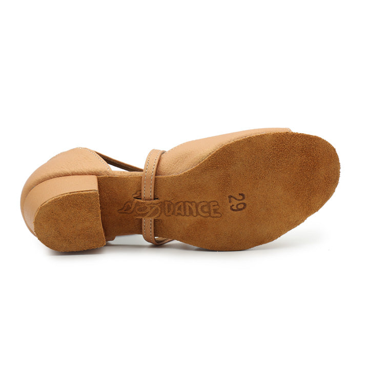BD Dance Professional Children Latin Dance Shoes Athletic Sandals for Kid Girl's Salsa Ballroom Shoes Leather #610