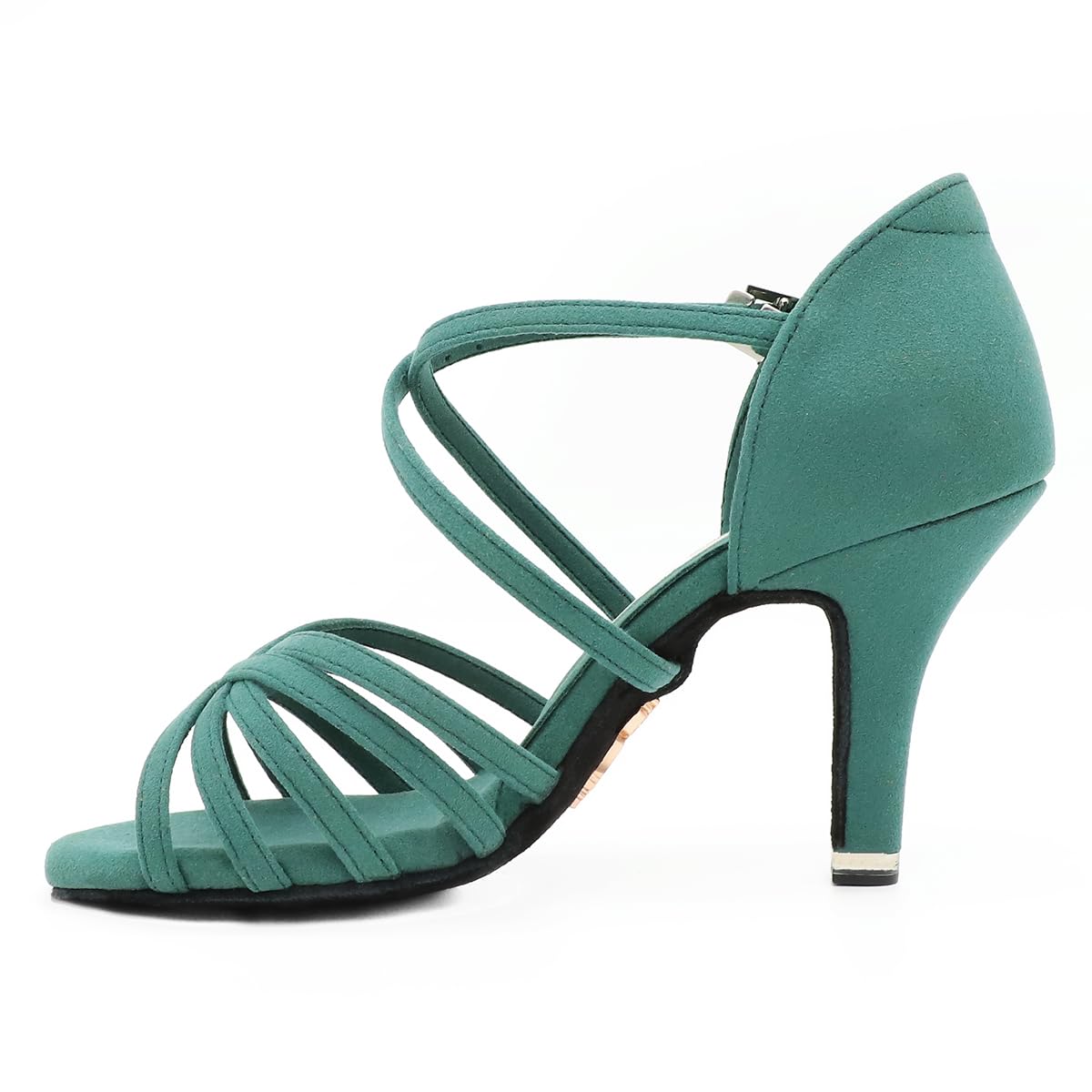 BD Dance Professional Women's Latin Dance Performance Athletic Sandals Suede High Heel Salsa Ballroom Dancing Shoes #216
