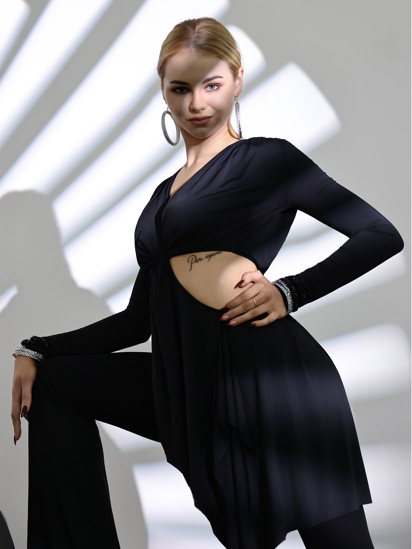 UDANCE 2025 in Stock Open Back Women's Tops Stage Performance Latin Dance Practice Wear Professional Fashion Dance Top for Women A46
