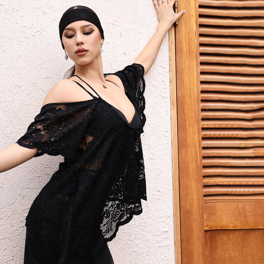 UDANCE 2025 New Women's Latin Dance Top Practice Wear Ballroom Training Shirt for Women A15