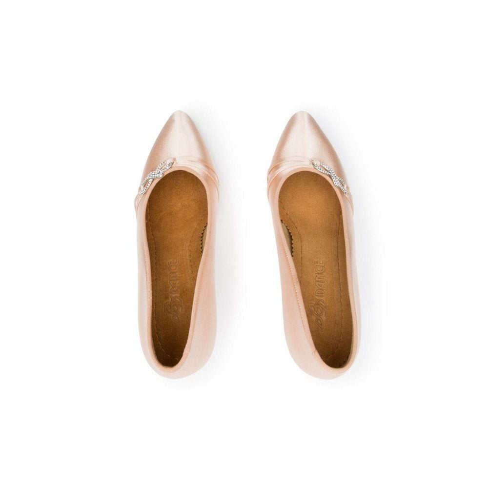 BD Dance Shoes Women's Latin Dance Shoes Satin Elegant Ballroom Shoes Jazz Sasan Tango Shoes for Women 4.5-11 Nude #178