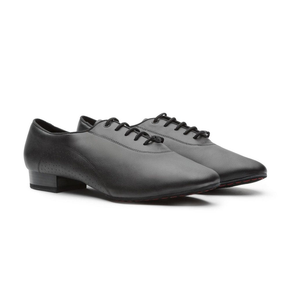 BD Dance Men's Dancing Shoes Latin Salsa Tango Jazz Ballroom Training Practice Leather Canvas #309 Black,6-14