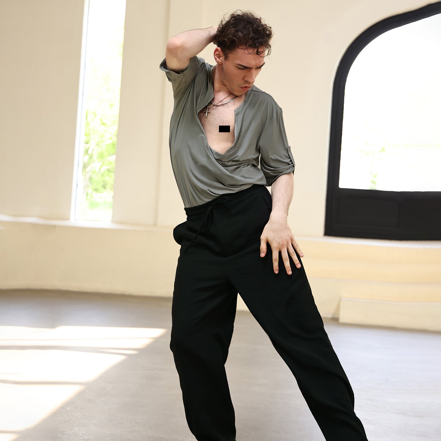 UDANCE 2025 High-Quality Professional Men's Latin Dance Pants Standard Ballroom Practice Trousers Performance Trousers for Men A29