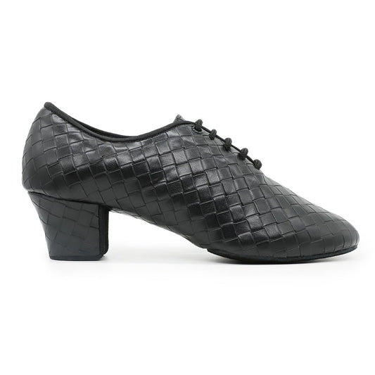 BD Dance Shoes Professional Women's Latin Dance Shoes Practice Ballroom Woven Leather Oxford Performance Dress Shoe #T1-B