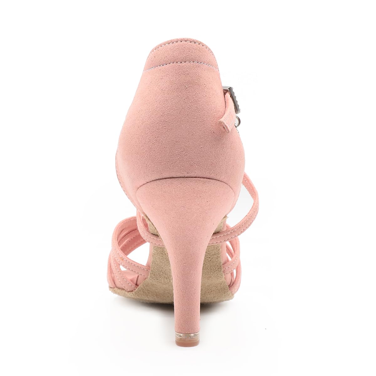BD Dance Professional Women's Latin Dance Shoes Pink Suede Performance Heeled Sandals Salsa Ballroom Practice Shoes #216