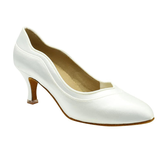 BD Dance Professional Latin Dance Shoes Ballroom Practice Jazz Waltz Women's Satin Wedding Pumps Kitten Heel Slip-On #1321