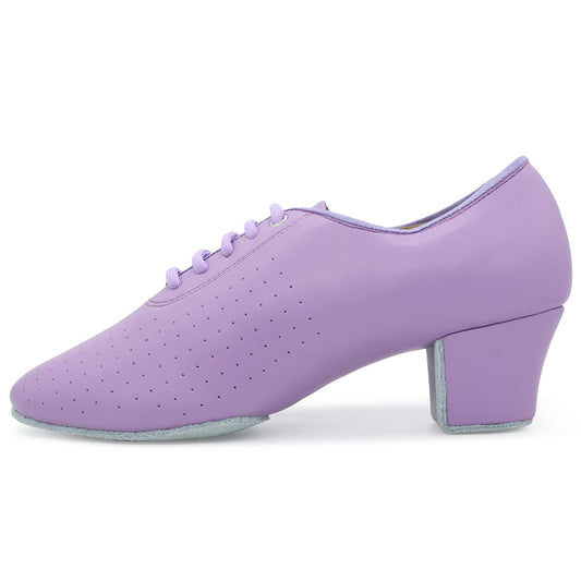 BD Dance Women's Latin Dance Teaching Practice Shoes Breathable Perforated Leather Oxford Professional Ballroom Dancing Oxford #T1-B