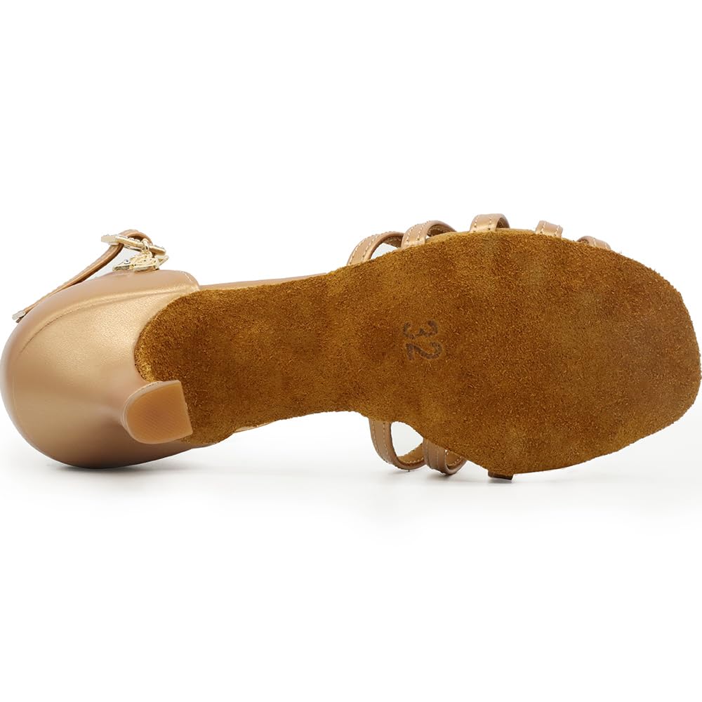 BD Dance Women's Latin Dance Shoes Ballroom Salsa Jazz Tango Bachata Flamenco Performance Sandals Gold #217, 4.5-11