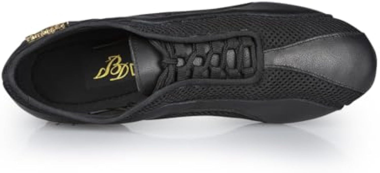 BD Dance Women's Latin Dance Shoes Teachiing Salsa Tango Jazz Ballroom Dancing for Woman Leather and Mesh #AM-1, Black, 4.5-11