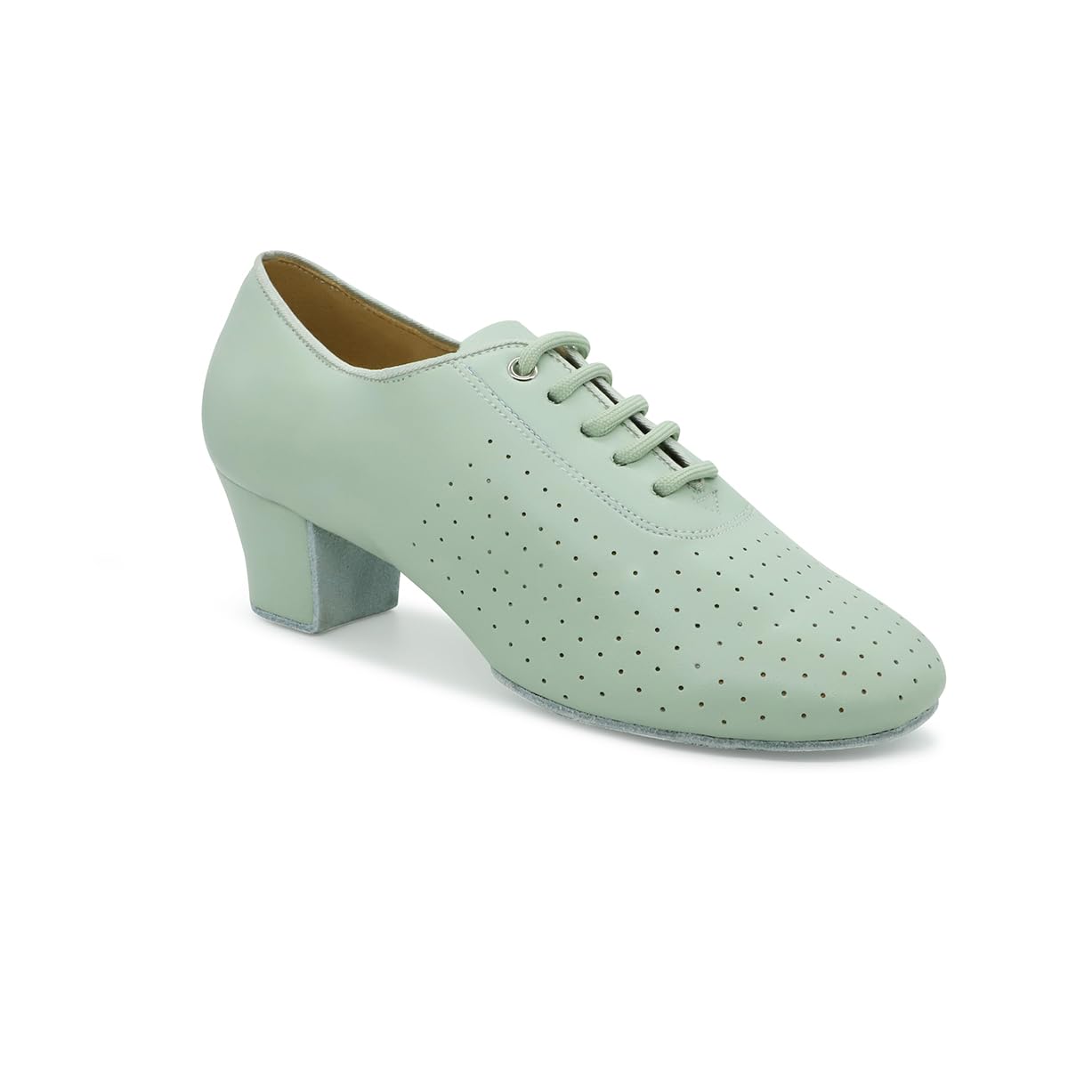 BD Dance Professional Women's Practice Latin Dance Shoes Salsa Oxford Perforated Leather Performance Ballroom Shoes #T1-B