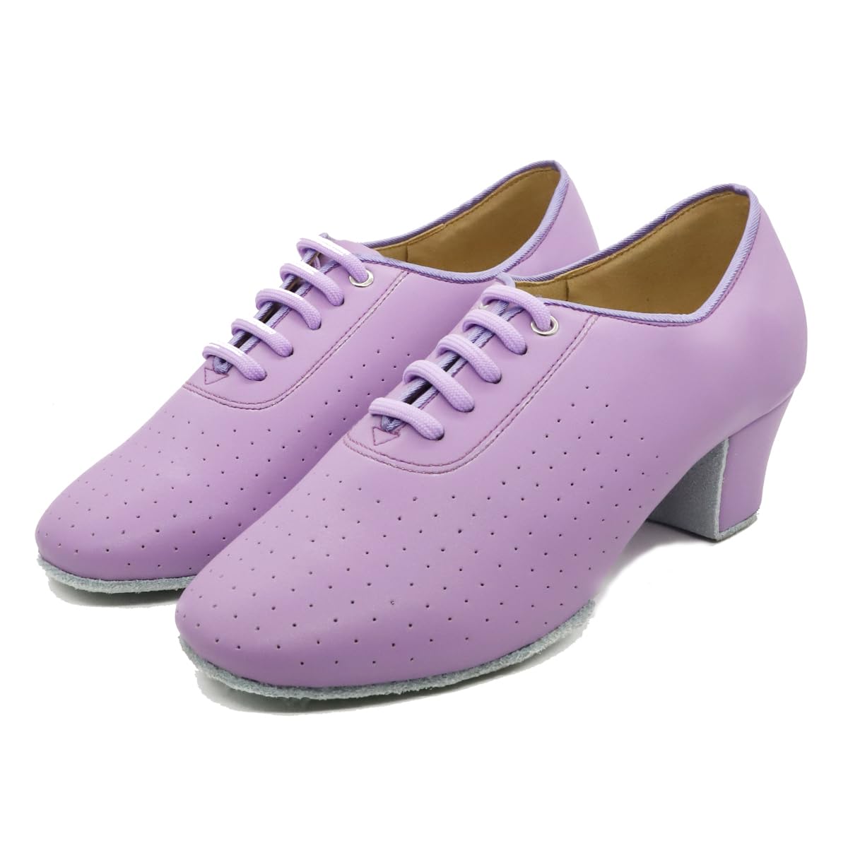 BD Dance Women's Latin Dance Teaching Practice Shoes Breathable Perforated Leather Oxford Professional Ballroom Dancing Oxford #T1-B