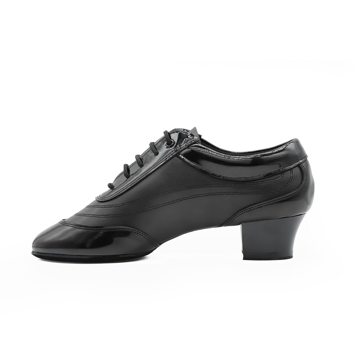 BD Dance Professional Latin Dance Shoes for Men Teaching Practice Ballroom Jazz Waltz Performance Oxford Black Leather #466