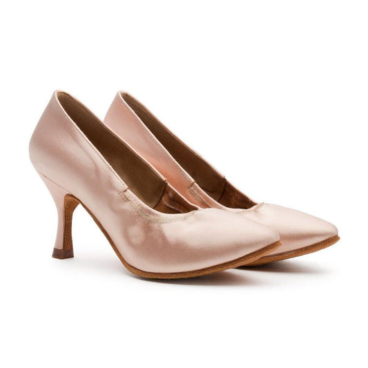 BD Dance Women's Satin Pointed Toe Kitten Heel Pump Jazz Sasan Tango Modern Latin Ballroom Dancing Shoes Pink, #107, 4.5-11