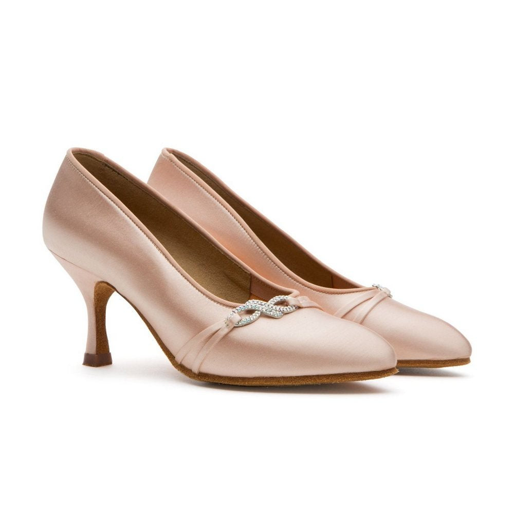 BD Dance Shoes Women's Latin Dance Shoes Satin Elegant Ballroom Shoes Jazz Sasan Tango Shoes for Women 4.5-11 Nude #178