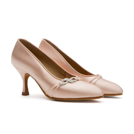 BD Dance Shoes Women's Latin Dance Shoes Satin Elegant Ballroom Shoes Jazz Sasan Tango Shoes for Women 4.5-11 Nude #178
