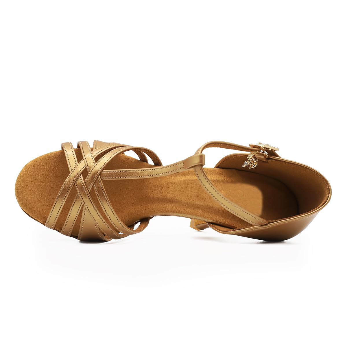 BD Dance Women's Latin Dance Ballroom Shoes Performance Training Sandals for Girl Leather High Heel Practice Dancing Shoes #2330-1