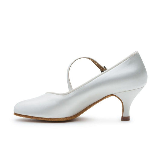 BD Dance Women's Dancing Shoes Latin Salsa Tango Jazz Ballroom Performance Heels Leather 138 White, 4.5-11