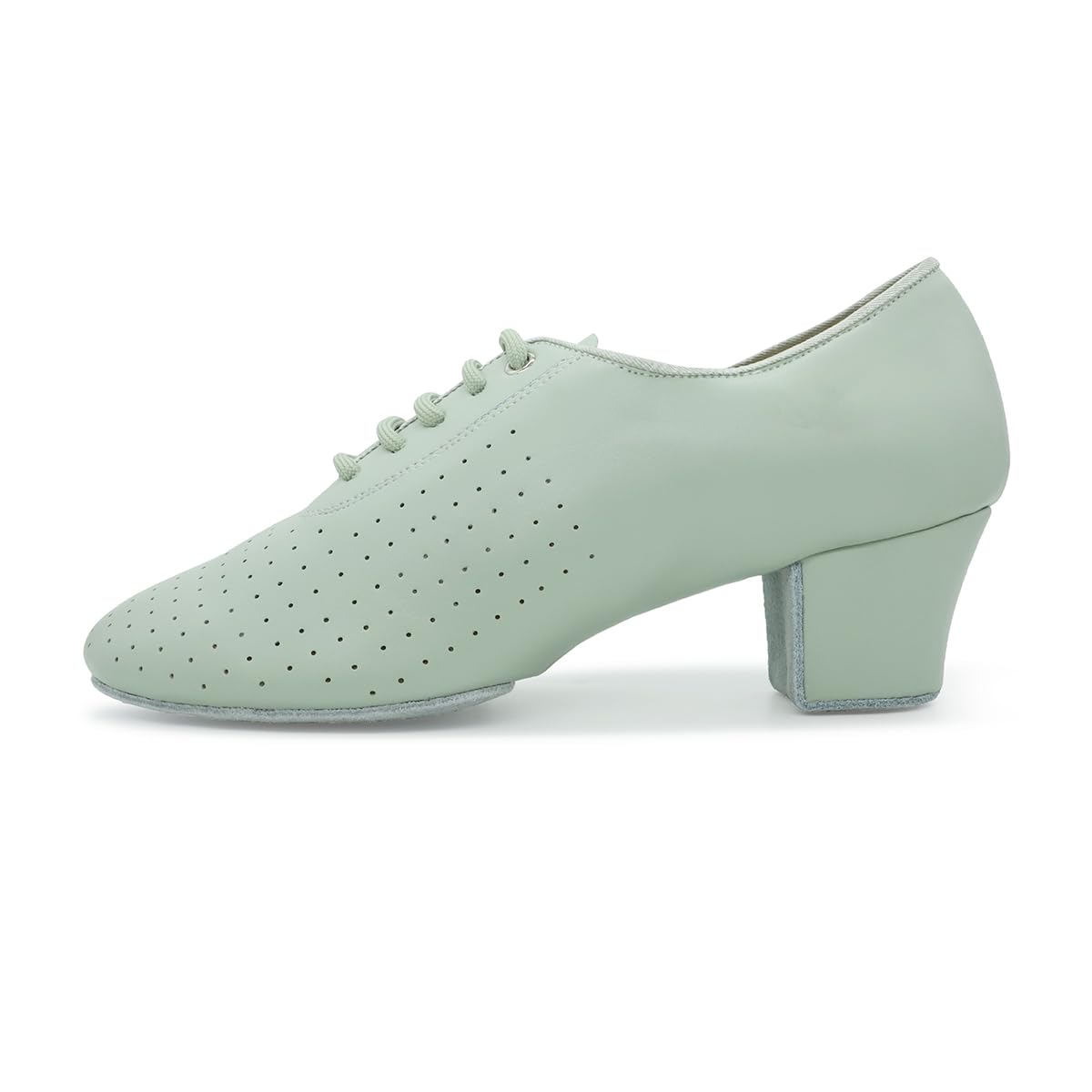 BD Dance Professional Women's Practice Latin Dance Shoes Salsa Oxford Perforated Leather Performance Ballroom Shoes #T1-B