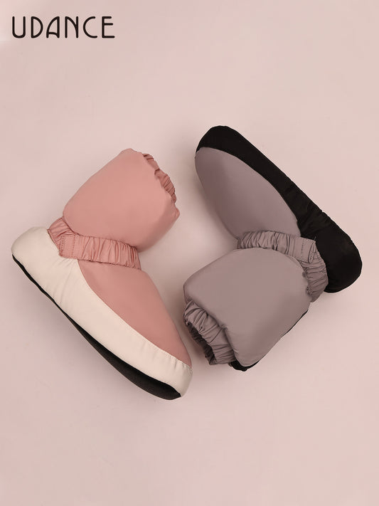 Udance Women's Winter Latin Dance Shoes Fleece-Lined Shoes for Kids and Adults Practice Shoes ACC06