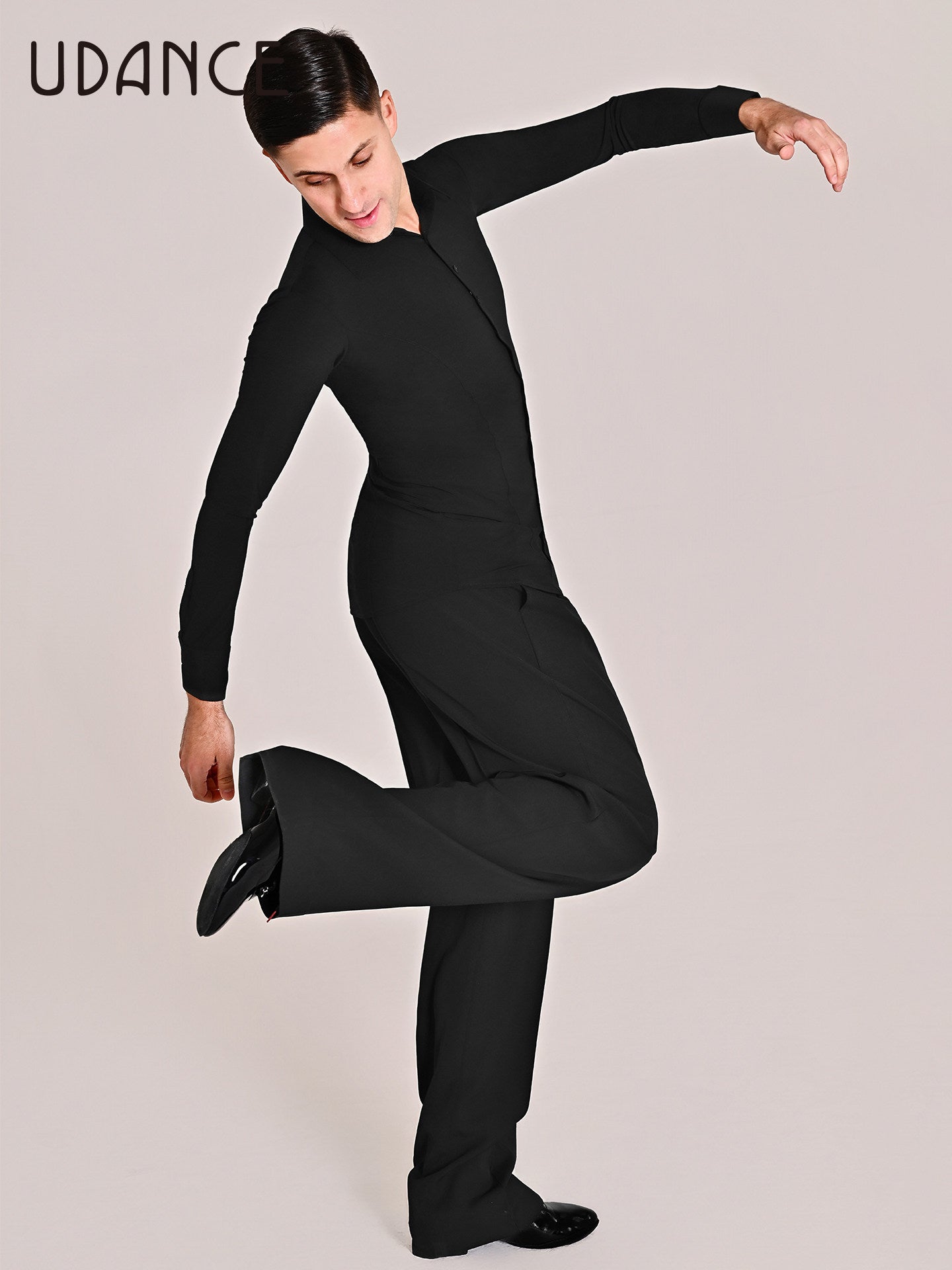 UDANCE 2026 New Arrival Men's Ballroom Dance Wide Leg Pants AMD15