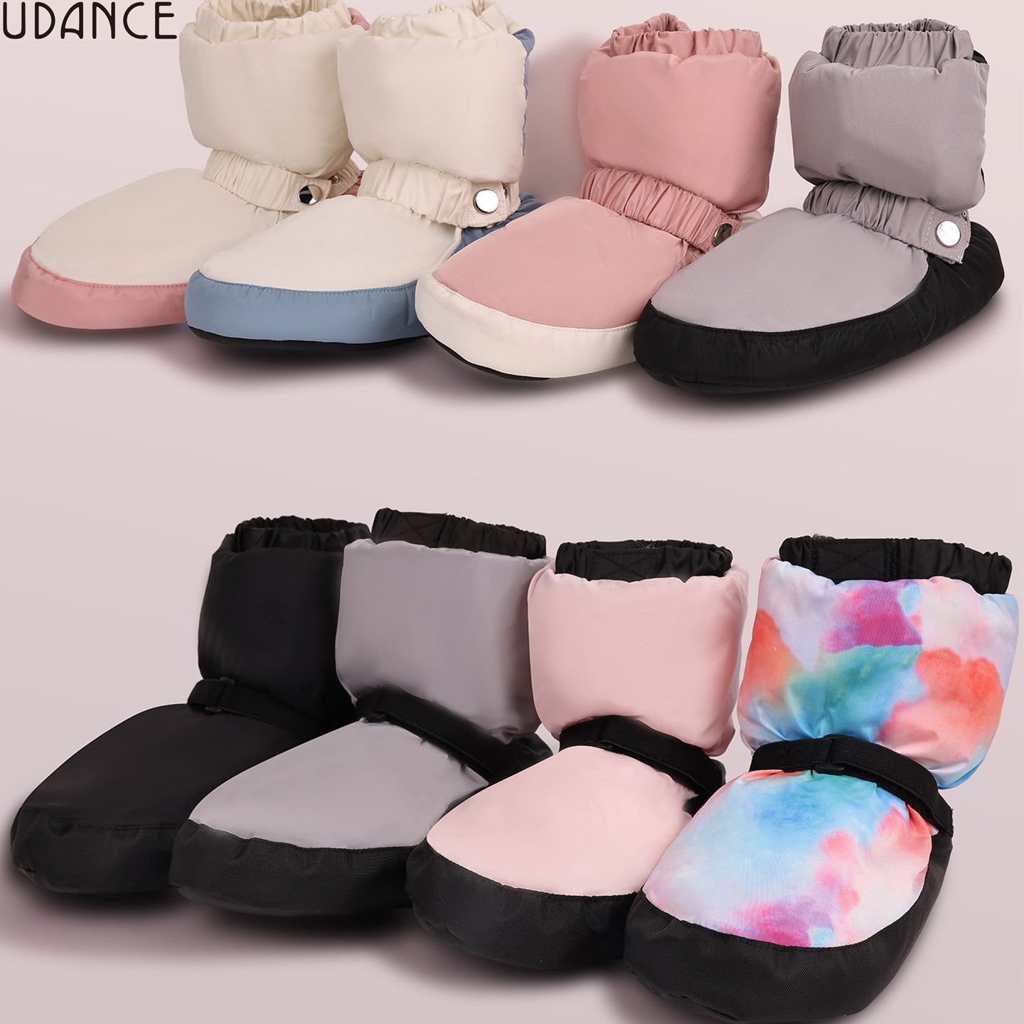 Udance Women's Winter Latin Dance Shoes Fleece-Lined Shoes for Kids and Adults Practice Shoes ACC06