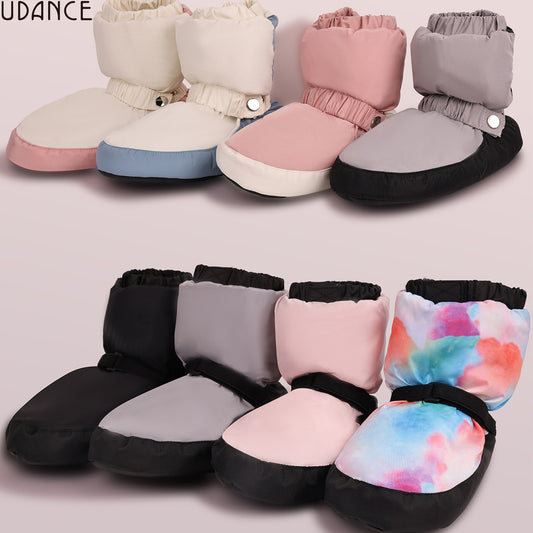 Udance Women's Winter Latin Dance Shoes Fleece-Lined Shoes for Kids and Adults Practice Shoes ACC06