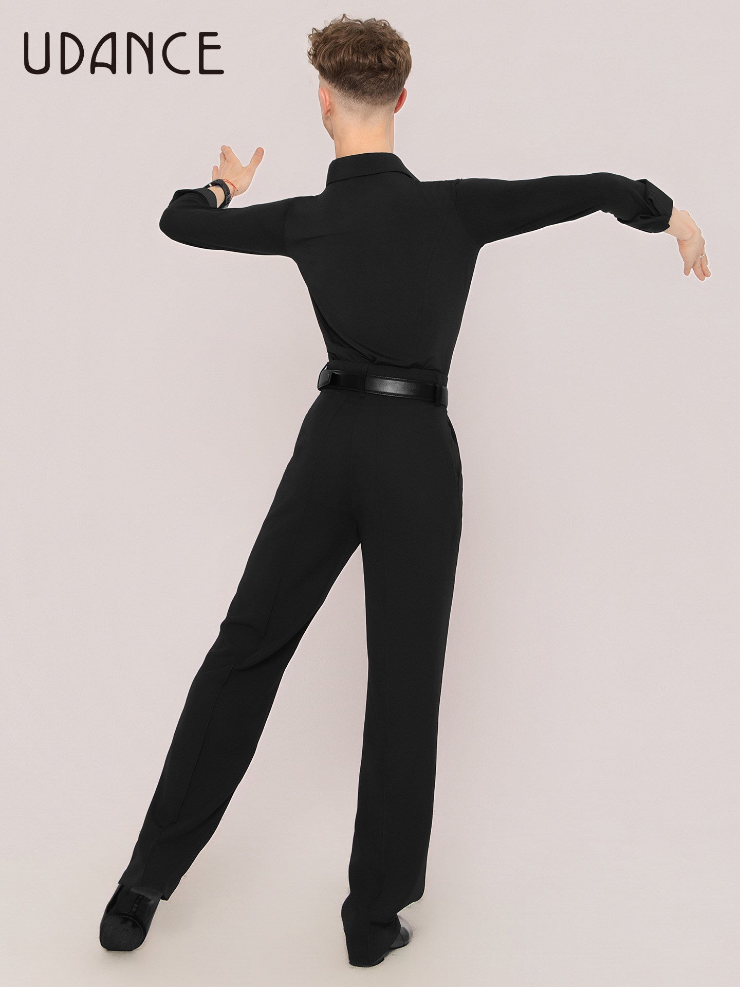 UDANCE New in Men's Ballroom Dance Shirt Long Sleeve Top for Men AMD14