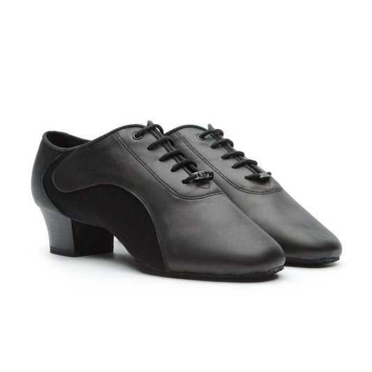 BD Dance Professional Men's Latin Dance Shoes Elegant Ballroom Dancing Shoes Jazz Tango Salsa Leather Black #454, 6-14