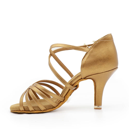 BD Dance Shoes Performance Women's Latin Dance Shoes Salsa Bachata Practice Ballroom Dancing Sandals High Heel #216
