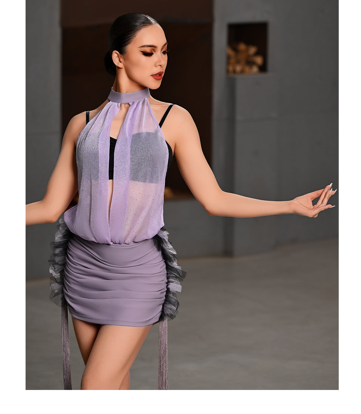 UDANCE Latin dance costume, dance costume, daily practice costume, new training costume, female adult tassel dress A121