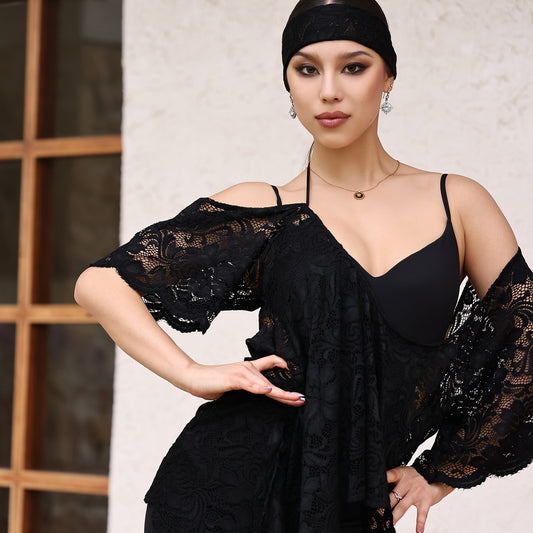 UDANCE 2025 New Women's Latin Dance Top  Practice Wear Ballroom Training Shirt  for Women A15