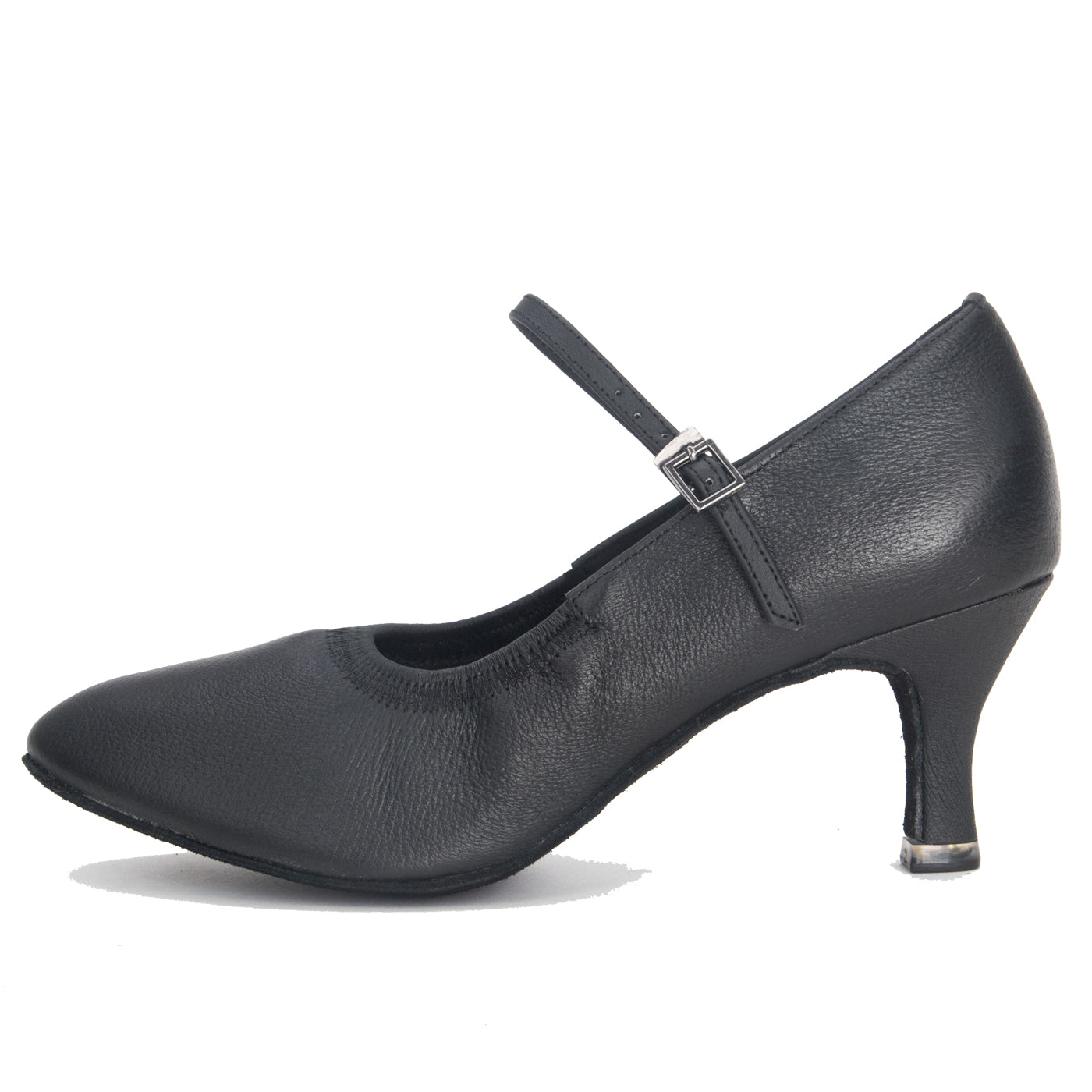 BD Dance Women's Ballroom Latin Dance Shoes Professional Jazz Waltz Practice Sandals Classic Black Leather Kitten Heel Pumps #107 4.5-11