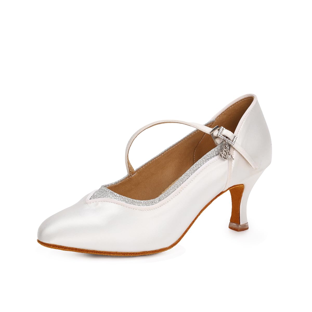 BD Dance Performance Ballroom Latin Dance Shoes for Women Satin Mary Jane Wedding Heels Professional Modern Dancing Pumps #1331