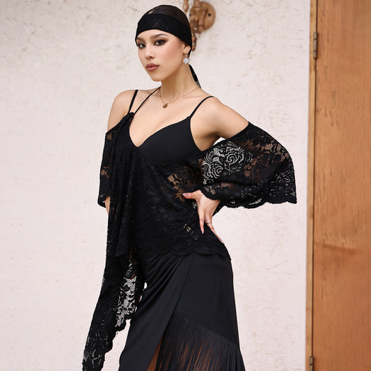 UDANCE 2025 New Women's Latin Dance Top  Practice Wear Ballroom Training Shirt  for Women A15