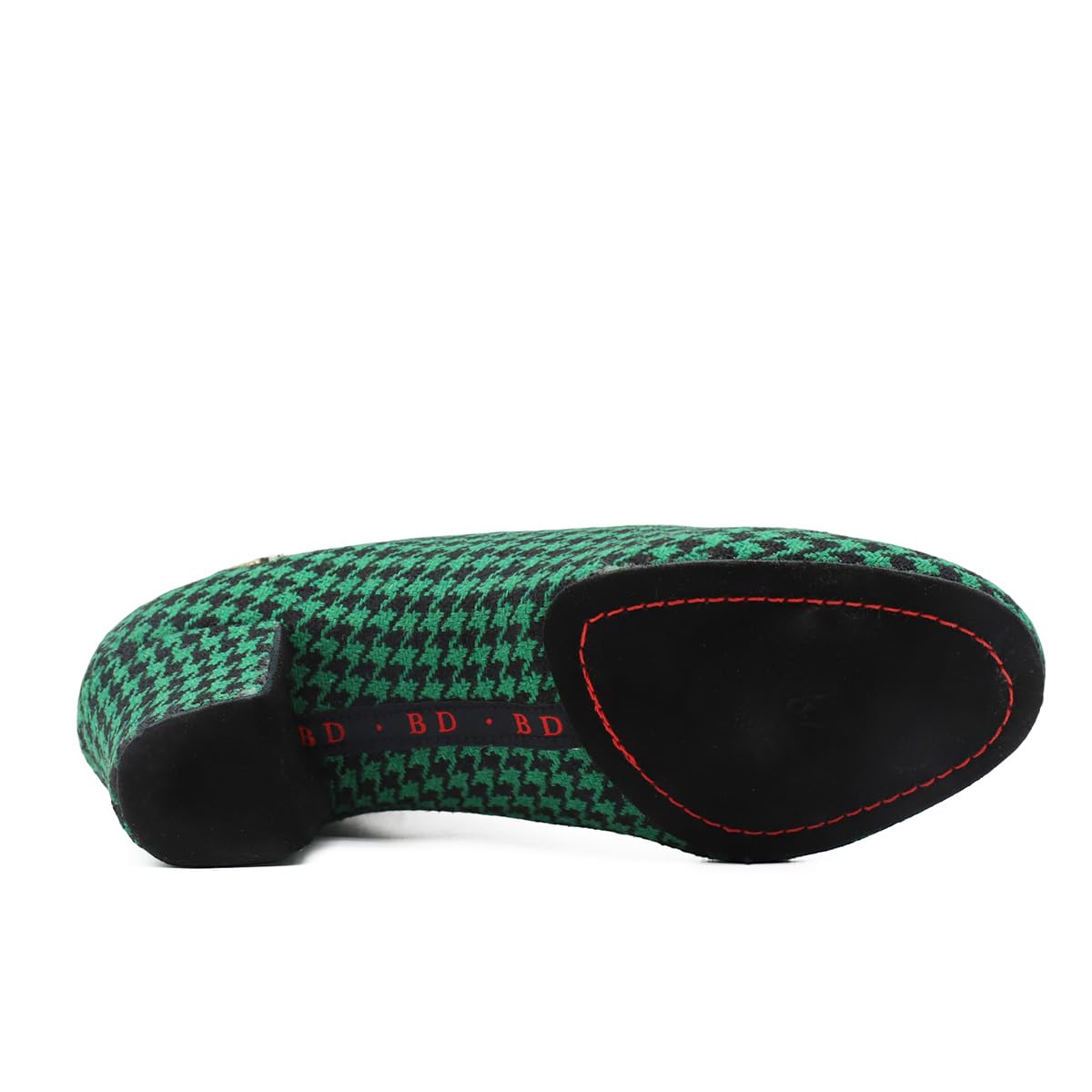 BD Ddance Handmade Professional Latin Dance Shoes for Women Teaching Practice Performance Oxford Shoes Houndstooth #T1-B