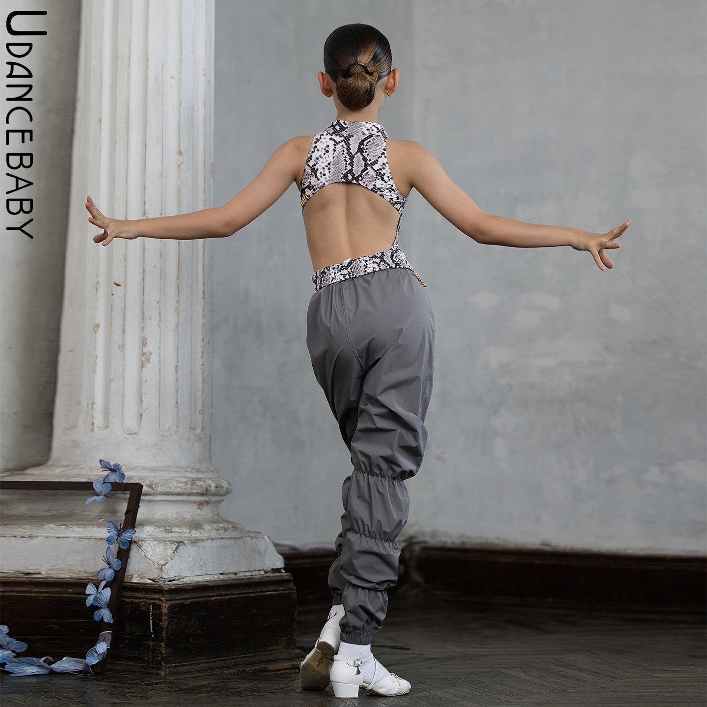 Udance【Curve】New Latin Dance Dress, Girls' Practice Dress, Body Dress, Fat Burning Sweating Pants US12