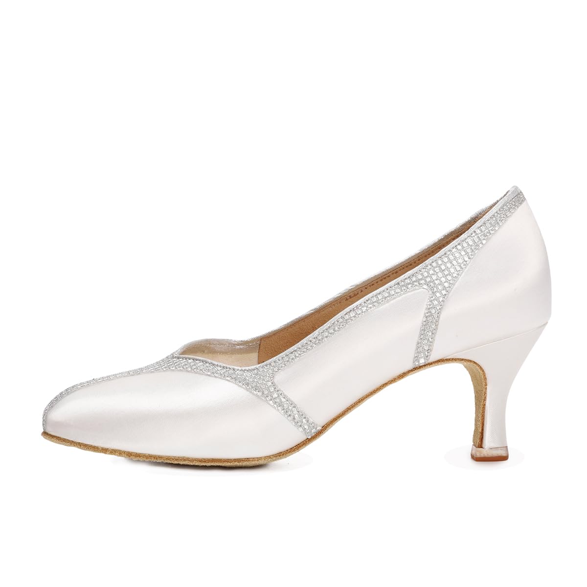 BD Professional Women's Elegant Latin Ballroom Dance Shoes Satin Wedding Pumps Performance Dress Shoes for Modern Dancing #1330