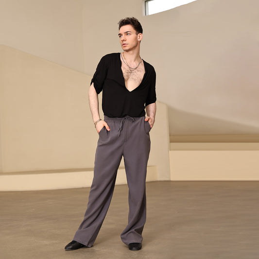 UDANCE 2025 High-Quality Professional Men's Latin Dance Pants Standard Ballroom Practice Trousers Performance Trousers for Men A29