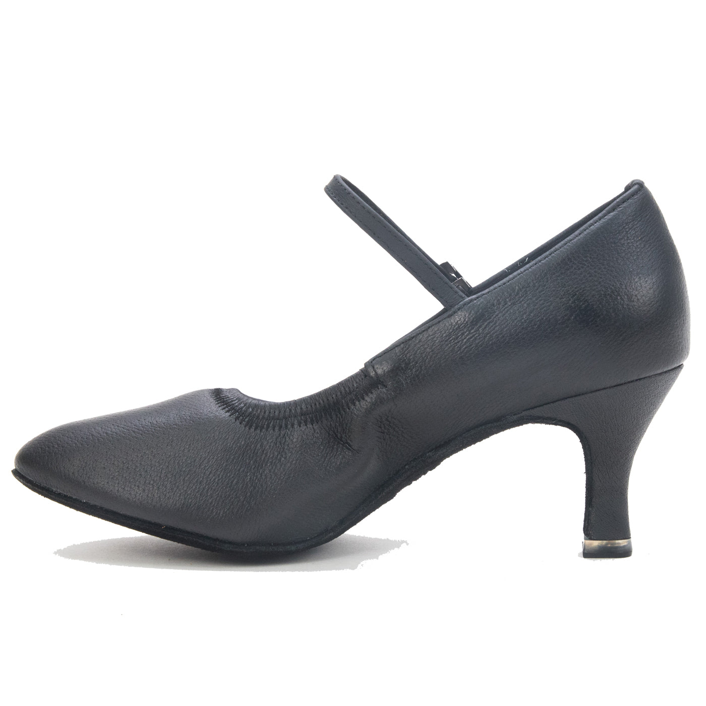 BD Dance Women's Ballroom Latin Dance Shoes Professional Jazz Waltz Practice Sandals Classic Black Leather Kitten Heel Pumps #107 4.5-11