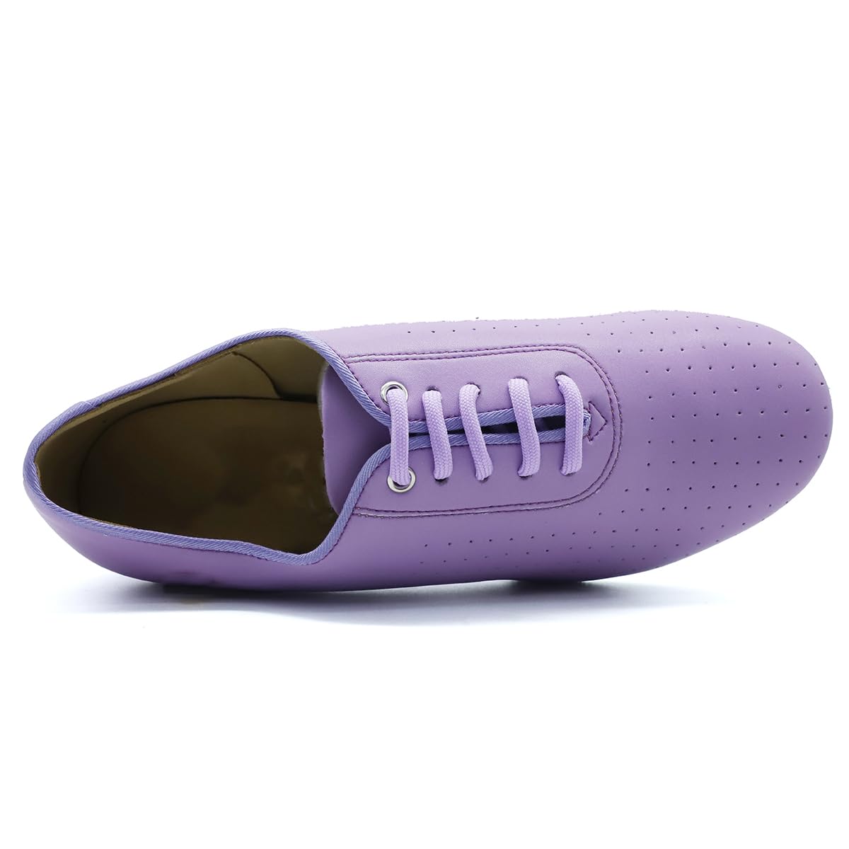 BD Dance Women's Latin Dance Teaching Practice Shoes Breathable Perforated Leather Oxford Professional Ballroom Dancing Oxford #T1-B