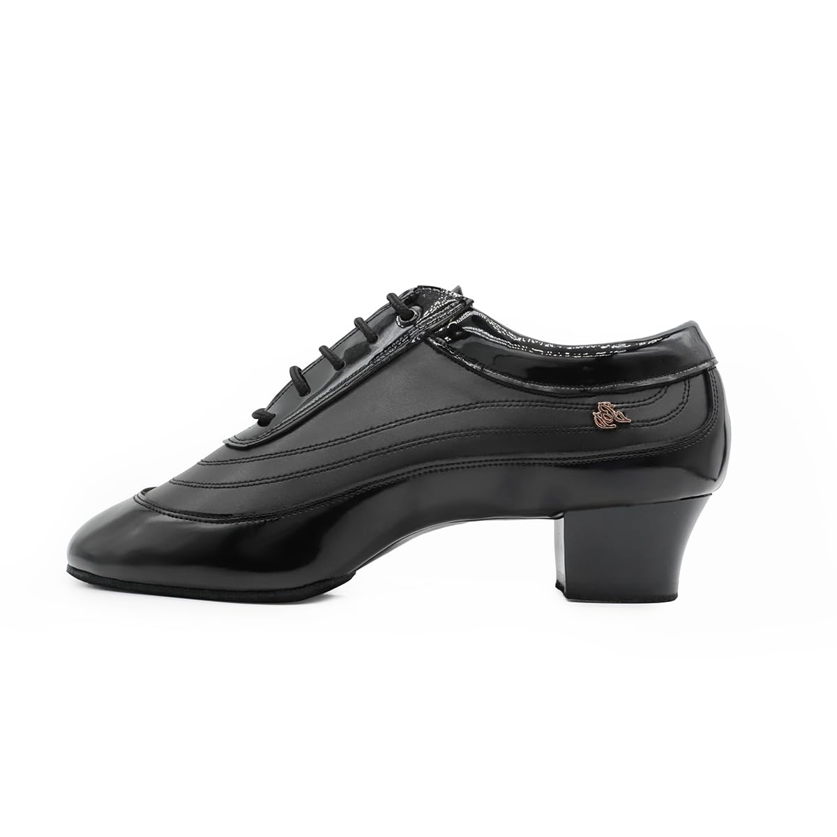 BD Dance Professional Latin Dance Shoes for Men Teaching Practice Ballroom Jazz Waltz Performance Oxford Black Leather #466