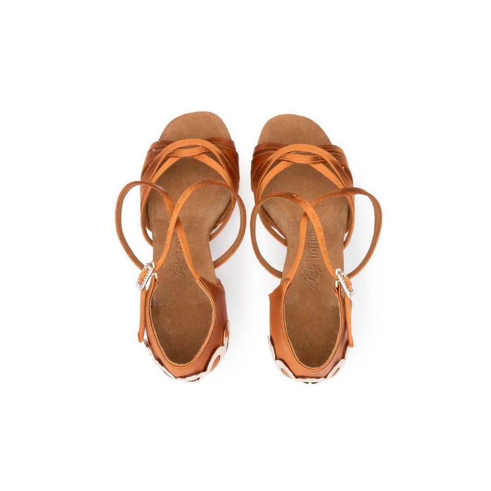 BD Dance Women's Latin Dance Shoes Professional Ballroom Salsa Performance Wedding Dancing Sandals Tan #2383, 4.5-11