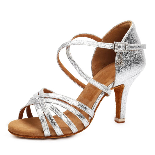 BD Dance Professional Women's Latin Dance Shoes Performance Heeled Sandals Salsa Jazz Practice Ballroom Dancing Heels #216