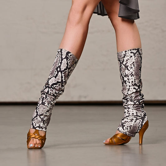 UDANCE Latin dance socks, dance specific socks, python patterned socks A110