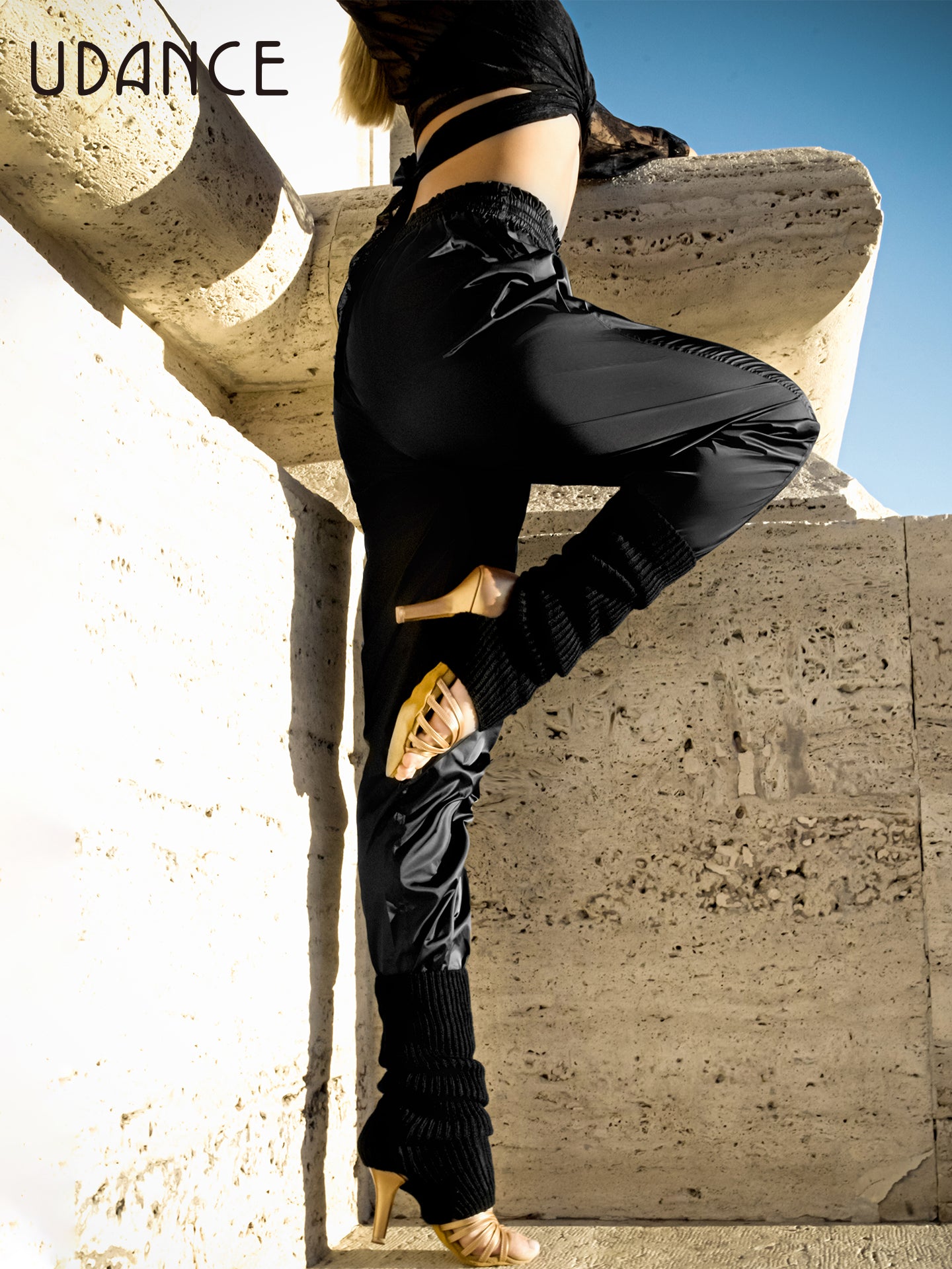 UDANCE 2025 New Women's Latin Dance Pants Ruffle Trim Ultra-Thin Loose-Fit Harem Pants for Women A70