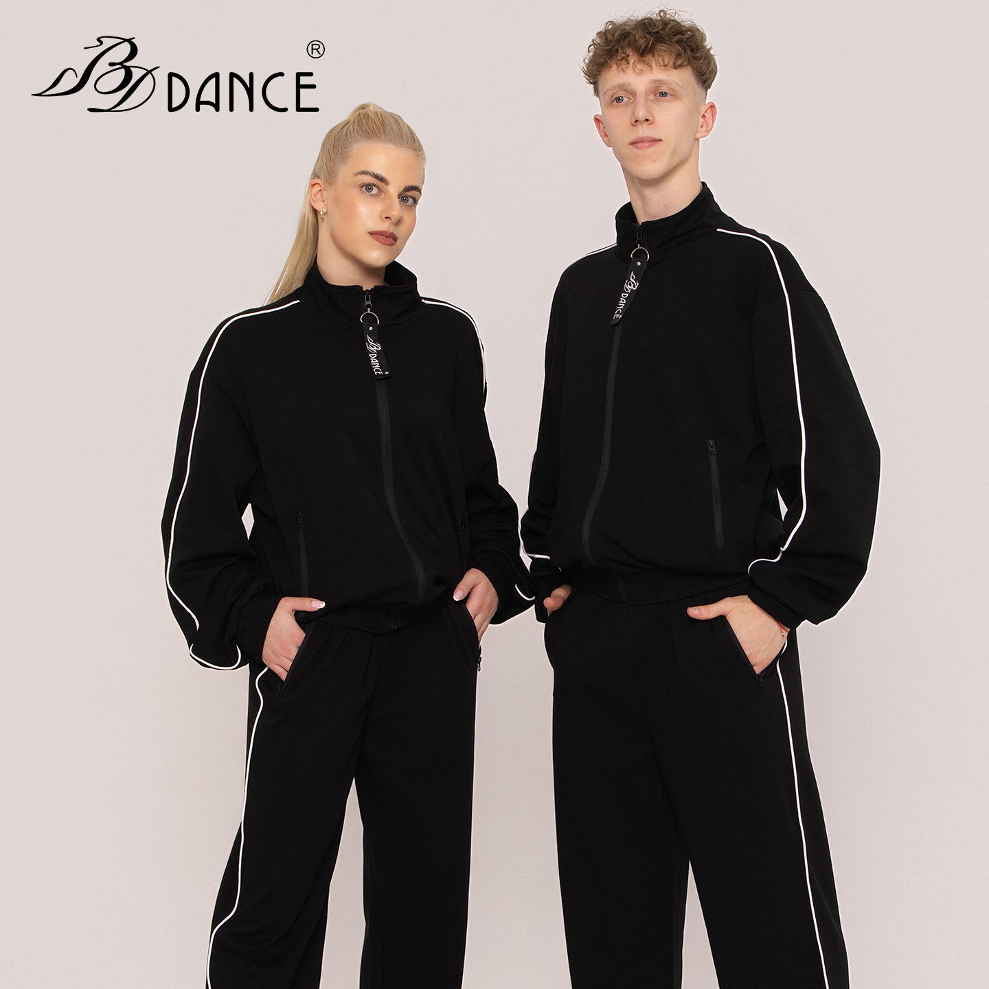 BD Dance x UD 2026 Unisex Sportswear Long-Sleeve Zip-Up Top + Jogging Pants Casual Tracksuit A90