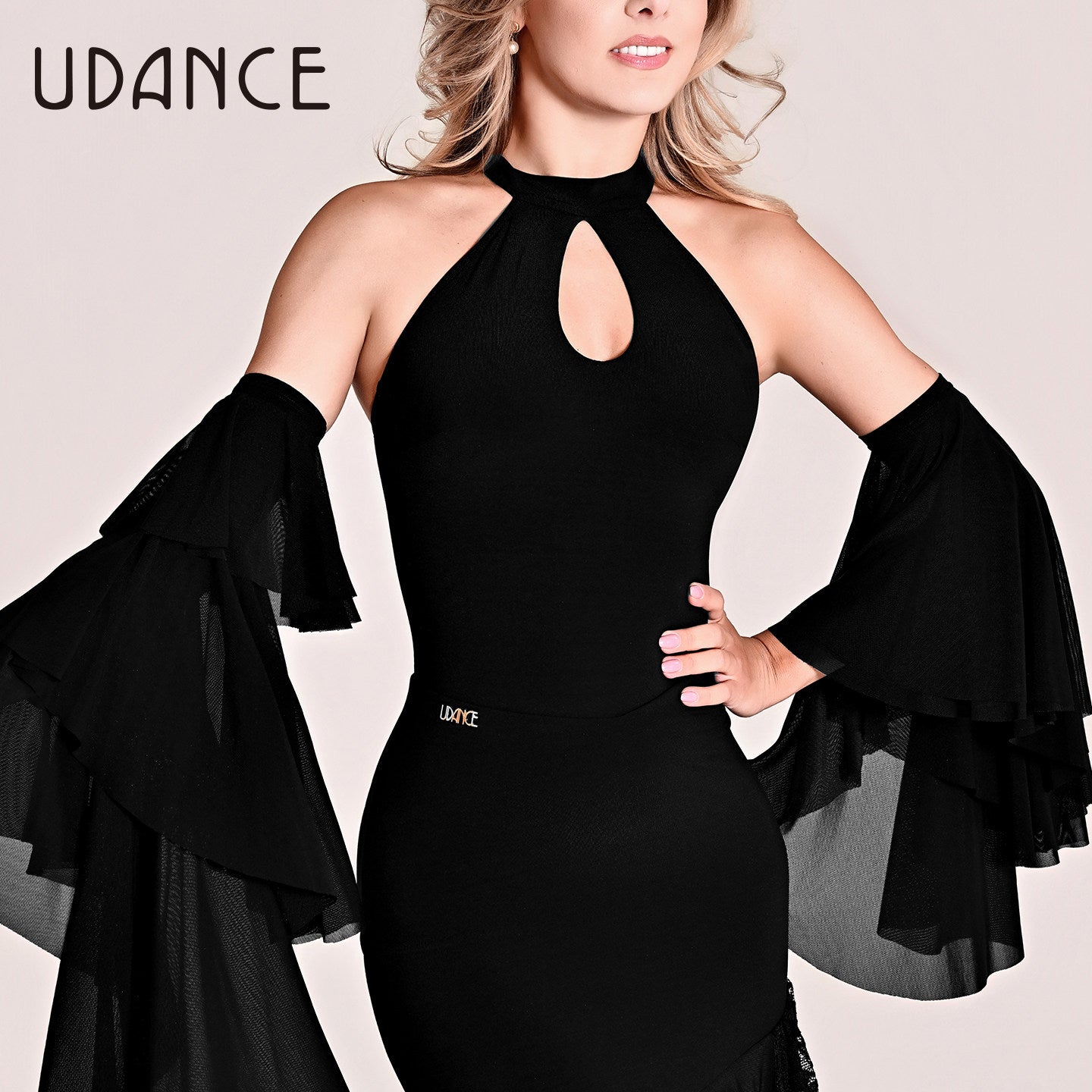 UDANCE Women's Ballroom Dancewear Sleeveless Leotard Bodysuit AMD02