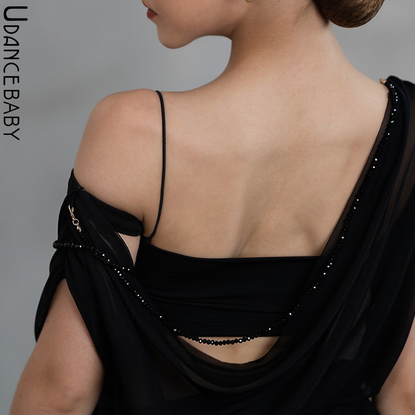 Udance【Charm】New Latin dance clothing, mesh dress, practice outfit, dance outfit US16