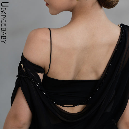 Udance【Charm】New Latin dance clothing, mesh dress, practice outfit, dance outfit US16