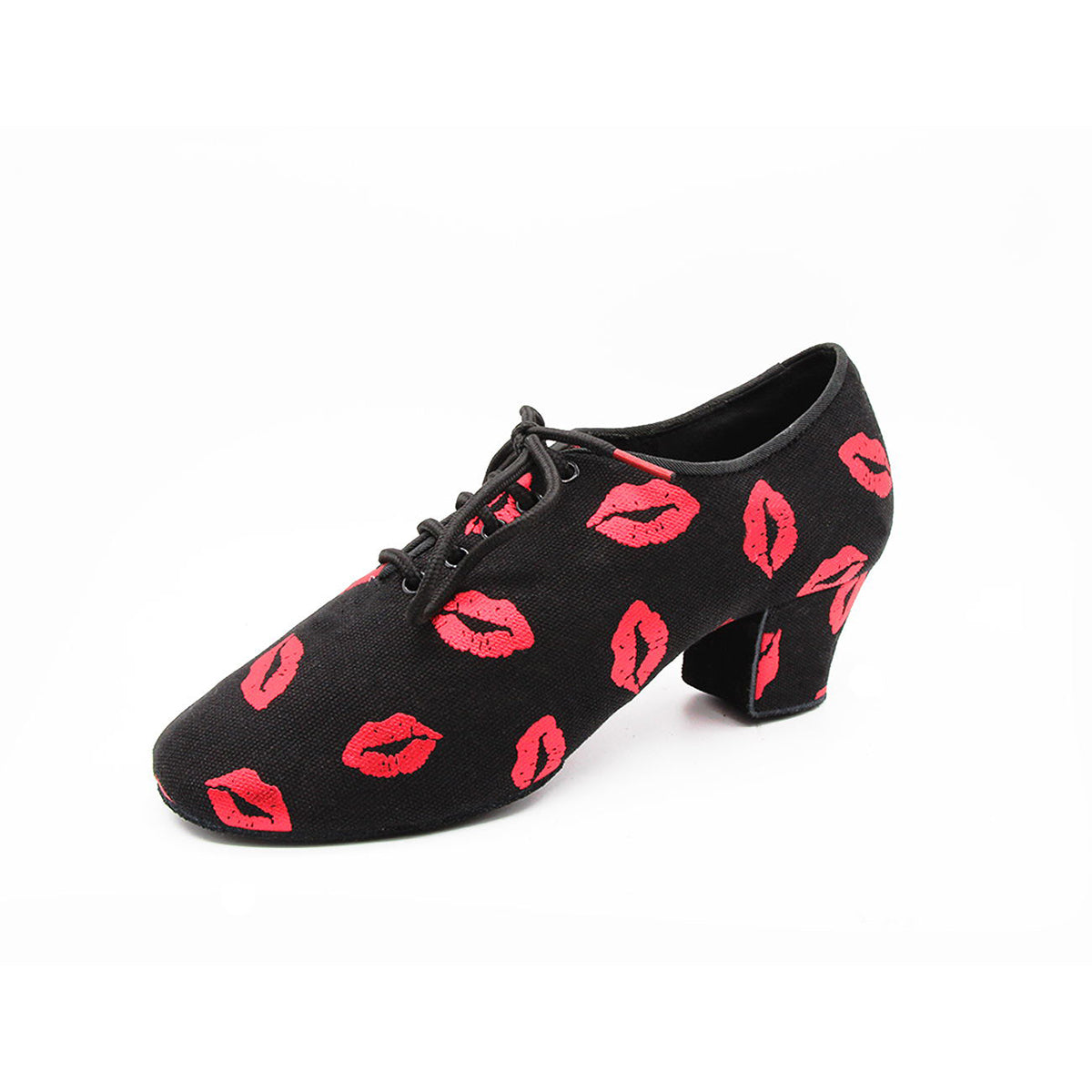 Женские туфли для латиноамериканских танцев BD Dance с принтом «поцелуй» Gold Kiss, оксфорды для обучения джазу, танго, сальсе, профессиональные бальные танцы #T1-B